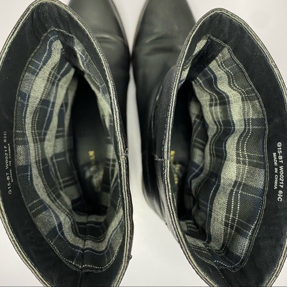 Women's Cole Haan Black Briarcliff Leather Buckle Detail Pull On Mid Boot 6.5 - Picture 7 of 11